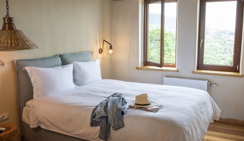 Suite Premium, 2 grands lits, cheminée, vue océan (Selini)