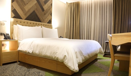 Chambre Double Affaires, 1 très grand lit, réfrigérateur et four à micro-ondes
