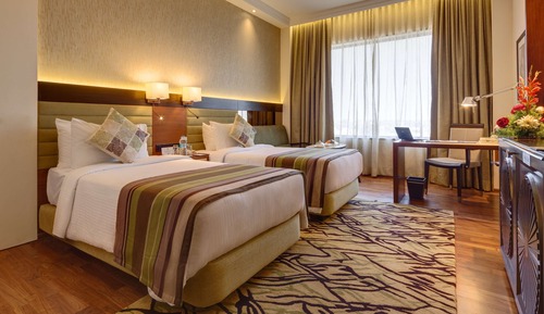 Chambre Deluxe, 2 lits une place, vue ville