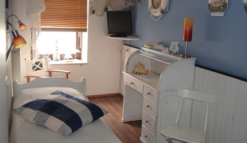 Chambre Simple, 1 lit une place, vue ville, dans la tour
