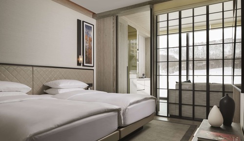 Suite, 2 lits une place, vue montagne