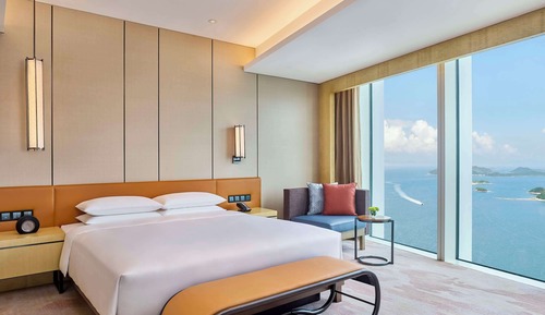 Chambre Deluxe, 1 très grand lit, vue océan
