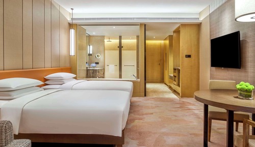 Chambre, 2 lits une place