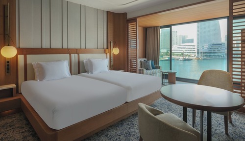 Chambre Classique, 2 lits une place, accès au salon club (Minatomirai View)