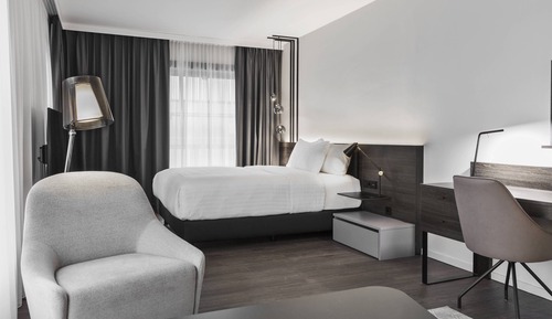 Studio Familial, 1 grand lit et 1 canapé-lit, en angle