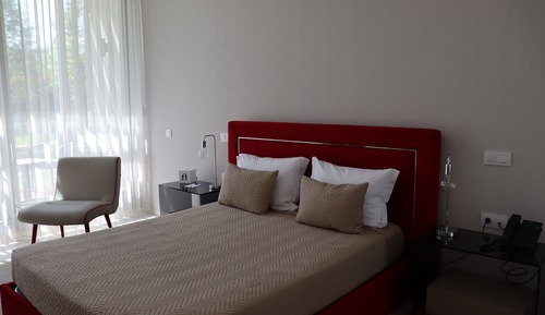 Chambre Double Confort, balcon, vue jardin