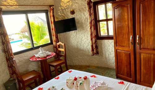 Chalet, 1 grand lit, vue jardin, côté jardin (Air Conditioned)