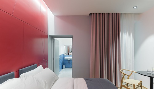 Chambre Double Supérieure, 1 grand lit, vue cour intérieure