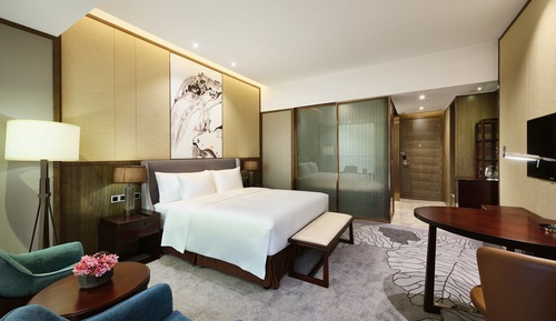Chambre Premium, 1 très grand lit, accès salon affaires (High Floor Lounge Access)