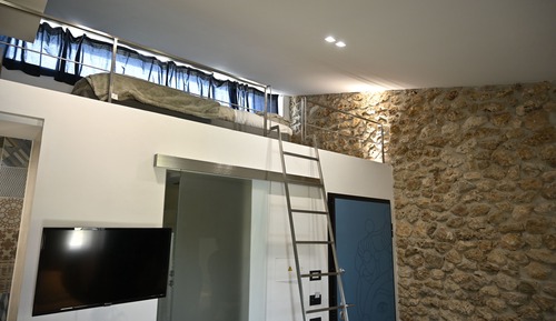 Chambre Familiale, plusieurs lits, vue piscine