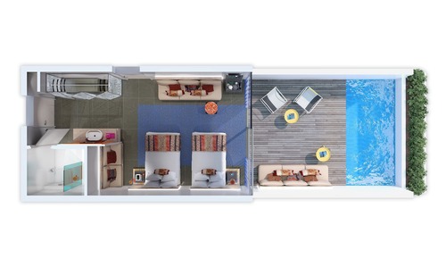 Spectacular Room, Chambre, 2 lits une place, non-fumeurs