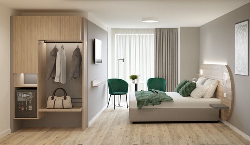 Chambre Triple Confort, vue ville