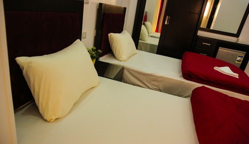 Chambre Signature avec lits jumeaux, vue montagne