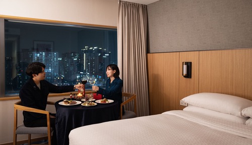 Chambre Premium, 1 très grand lit, vue ville