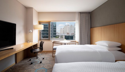 Chambre Premium, 2 lits une place, vue ville