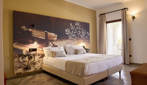 Chambre Double ou avec lits jumeaux, balcon, vue piscine