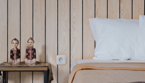 Chambre Supérieure, 2 lits une place, vue jardin