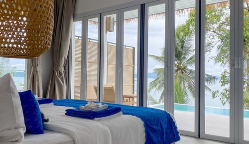 Villa Deluxe, 1 très grand lit, non-fumeurs, vue mer