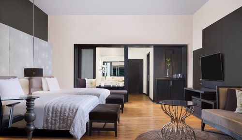 Chambre, 2 grands lits, non-fumeurs, terrasse