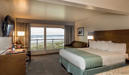 Chambre Deluxe, 1 grand lit, cuisine, en front de mer