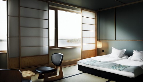 Chambre Supérieure, futon japonais, vue mer