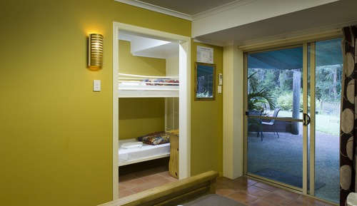 Chambre familiale, Vue jardin