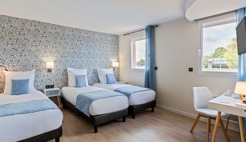 Chambre Classique, 3 lits une place, non-fumeurs