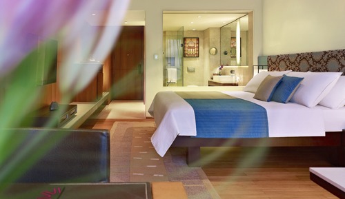 Chambre Deluxe, 1 très grand lit, vue piscine