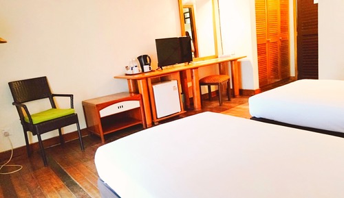 Chambre Deluxe avec lits jumeaux, vue jardin