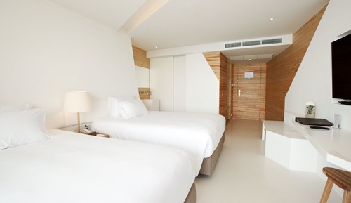 Chambre Supérieure, 2 lits doubles, vue océan