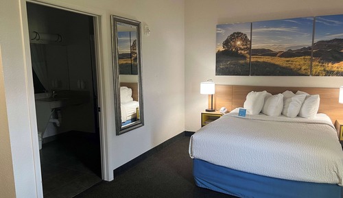 Chambre, 1 grand lit, accessible aux personnes à mobilité réduite, non-fumeurs