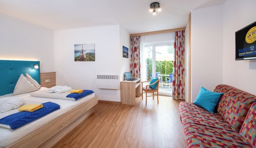 Appartement Confort, 3 chambres, patio, vue jardin