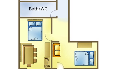 Appartement Classique, 2 chambres (2-4)