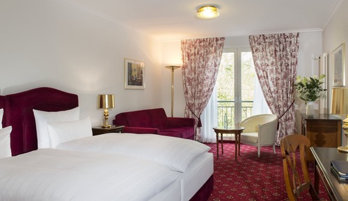 Chambre Deluxe avec lits jumeaux, vue parc, côté jardin