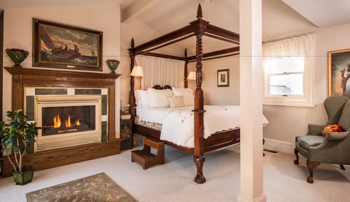 Chambre Luxe, 1 grand lit, cheminée