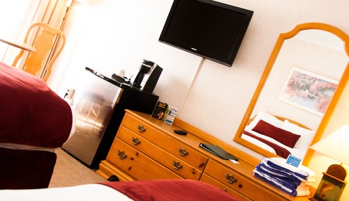 Chambre, 2 lits doubles, vue lac