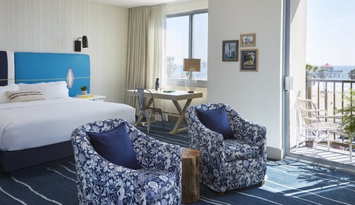 Chambre Premium, 1 très grand lit, en front de mer
