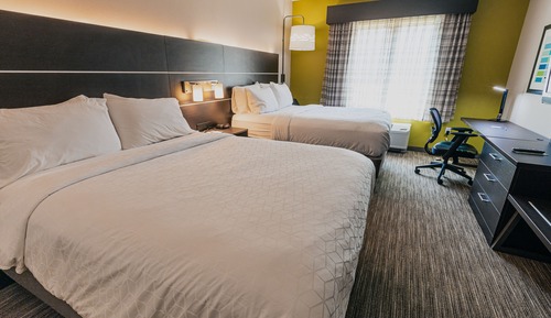 Chambre, 2 lits doubles, accessible aux personnes à mobilité réduite, non-fumeurs (Hearing)