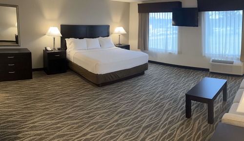 Chambre Standard, 1 grand lit, non-fumeurs, réfrigérateur et four à micro-ondes