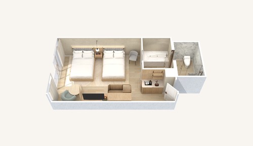 Suite, 1 très grand lit et 1 canapé-lit, vue océan