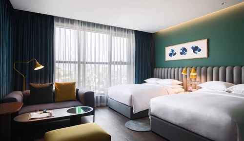 Chambre, 2 lits doubles, non-fumeurs, vue ville (Editor)