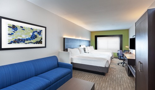 Suite, 2 grands lits, accessible aux personnes à mobilité réduite (Mobility, Roll-In Shower)