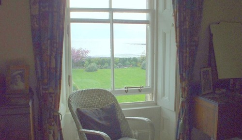 Chambre Double, salle de bains commune, vue mer (Drummond room)