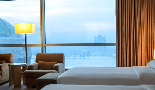 Chambre Club, 2 lits une place, avec vue