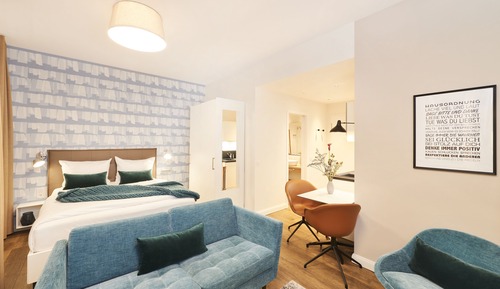 Appartement Deluxe, 1 grand lit, non-fumeurs, vue ville (XL)