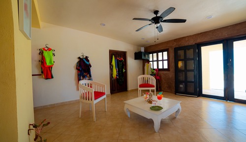 Chambre Double Luxe, 1 très grand lit, vue mer, en front de plage