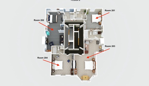 Chambre Classique, 1 très grand lit, non-fumeurs, salle de bains privée