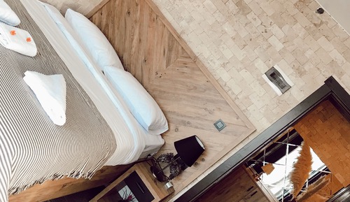 Chambre Supérieure, 1 grand lit, balcon, vue mer