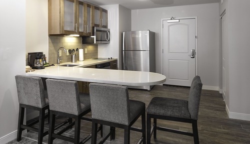 Suite Studio, 2 lits doubles, accessible aux personnes à mobilité réduite, cuisine (Communications)