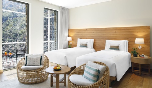 Chambre Deluxe, 2 lits une place, avec vue